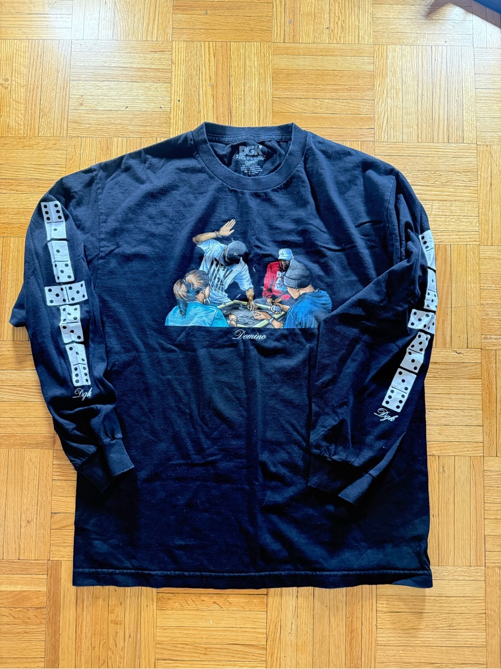 DGK Black Crewneck Graphic Tee with Logo